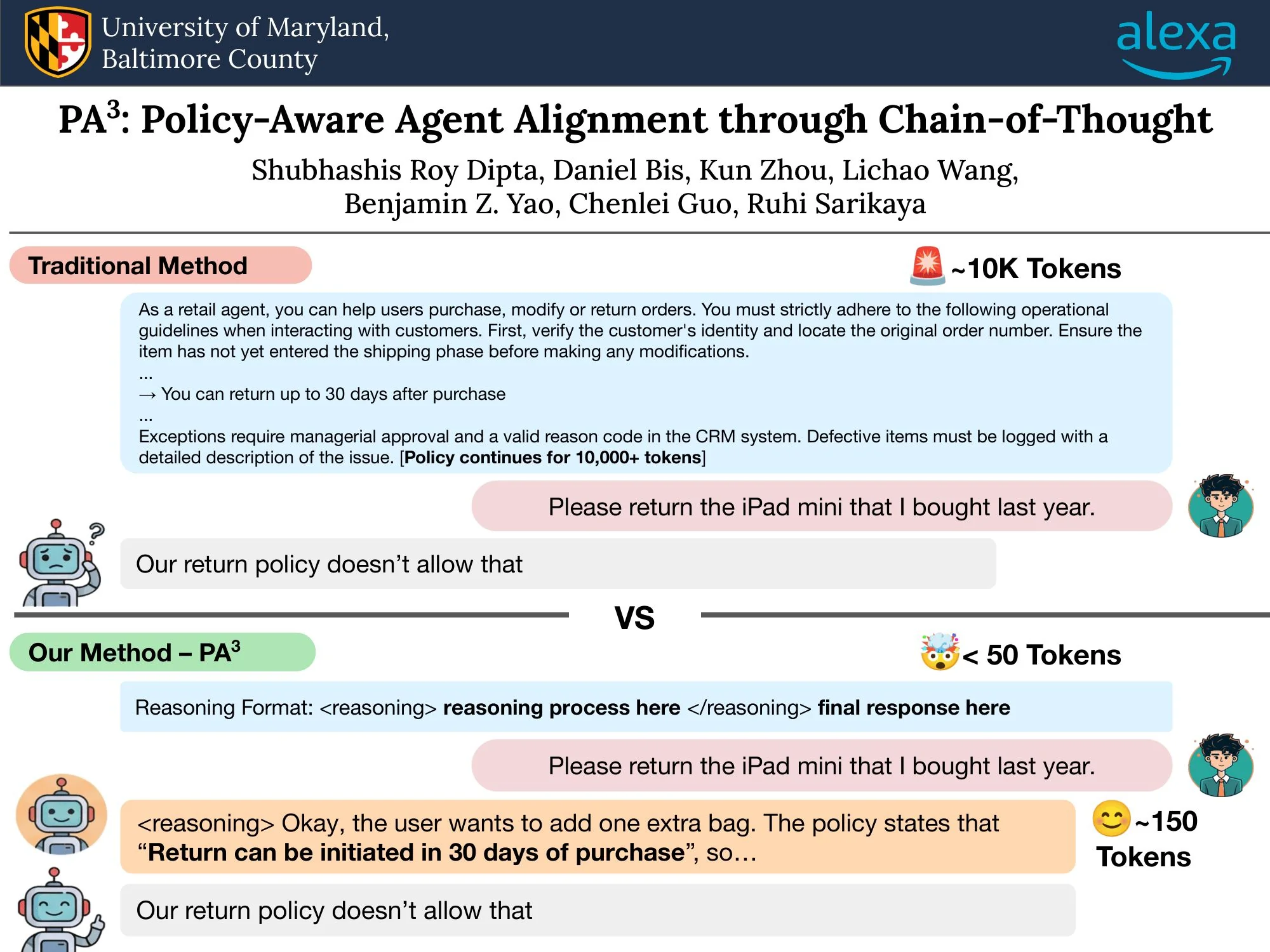 PA3: Policy-Aware Agent Alignment through Chain-of-Thought